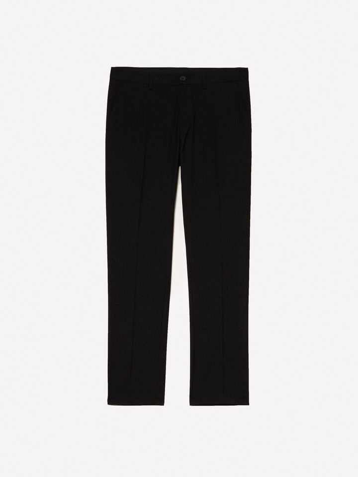 Black tailored trousers - men's slim fit trousers - Black | Sisley image number 5